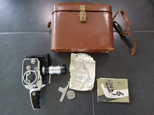 BOLEX PAILLARD C8 Caméra 8mm vintage poignée pistolet objectif Angenieux étui