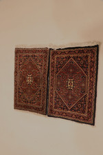 2 X Tapis Oriental Noué à la