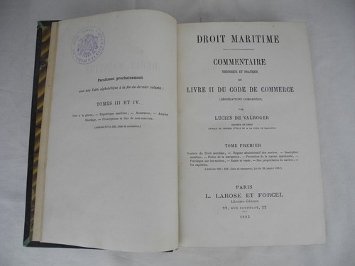 Livre droit maritime - droit,