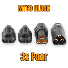 3 Paires MT60 Noir 3Pin Or