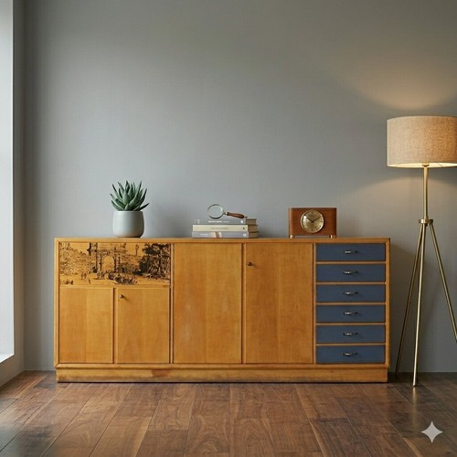 Meuble vintage plaqué - meuble,