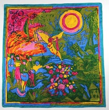 Magnifique foulard vintage  "