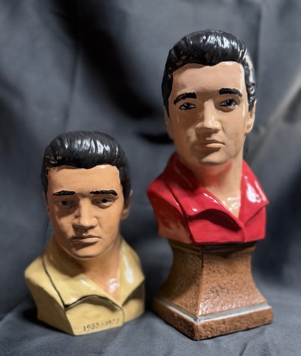 Two elvis presley ceramic - elvis,