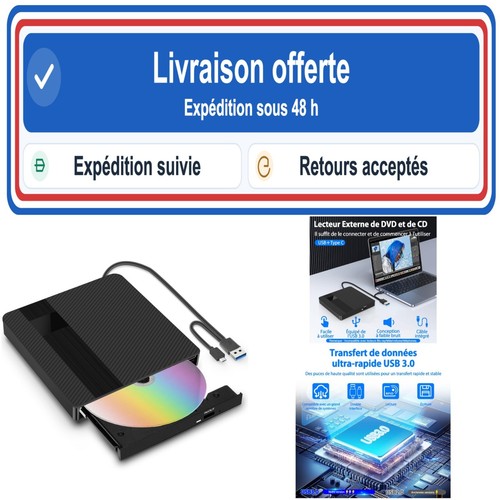 Lecteur dvd externe - externe, usb