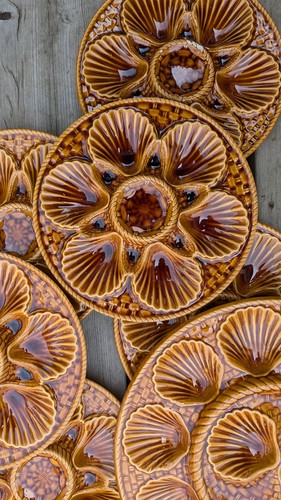 Assiette huîtres vintage - à,