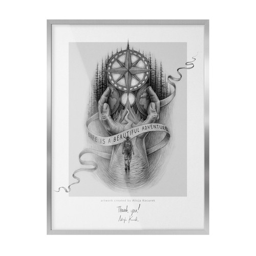 Argent cadre photo art - cadre, en