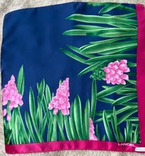 " Lancel Paris " foulard tour de cou en soie vintage scarf 45 cm x 45 cm /
