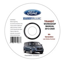 Ford Transit Ecotech mk8 (2016-2020) Manuel D'Atelier Réparation Manuelle Sur CD