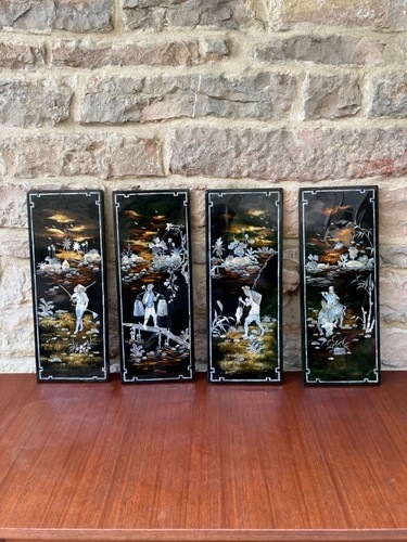 Quatres panneaux laque chine - quatres,