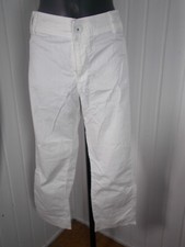  Pantalon court pantacourt coton blanc stretch LADY CAPTAIN 44 Taille reglable