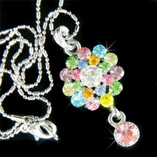 Arc-en-Ciel Fleur Avec Cristal