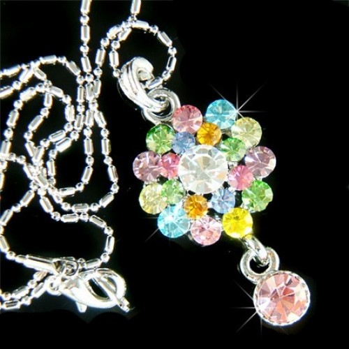 Collier floral goutte de - collier, À