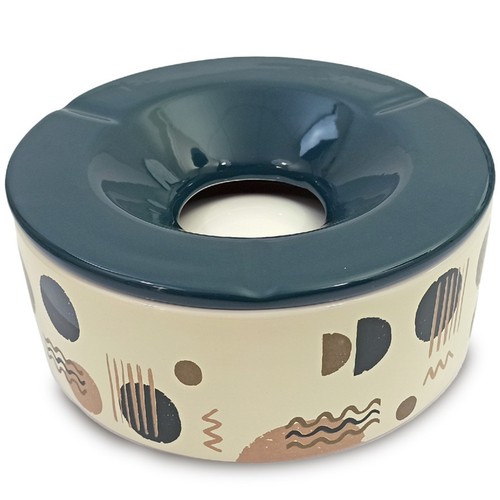 Grand cendrier beige bleu - beige,