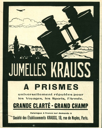 Publicité ancienne jumelles