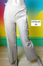 Cotélac Taille 36  pantalon crème femme en coton mélangé trousers