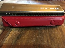 HARMONICA TRÉMOLO DROIT HOHNER ECHO N°2409 40 TROUS, TONALITÉ DO ANNÉES 90 NEUF