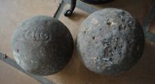 2 gros boulets de Canon 7.2 & 7.7 kilo marquage 123 et 125 mm Révolution Empire