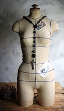 Antique French Bust Mannequin Stockman Paris Dress Form Napoleon III Era