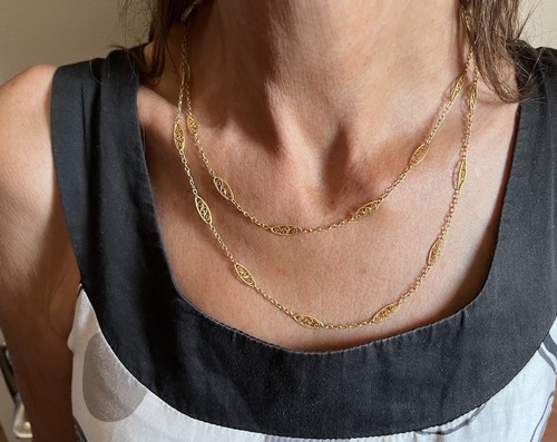Rare ancien collier double - rare,