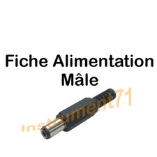 1 Fiche Alimentation Mâle Diametre Intérieur 2,5 mm Diamétre Exterieur 5,5 mm