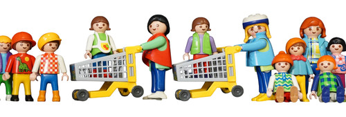Playmobil femme avec chariot