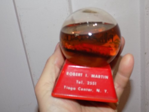 Vintage texaco snow globe - snow,