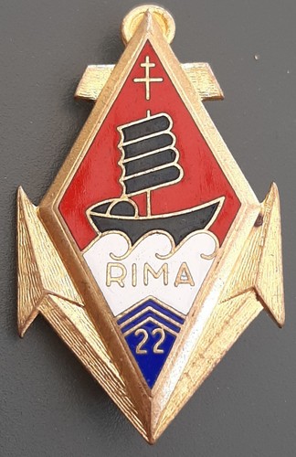 Insigne badge rima doré - 22°,