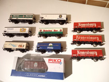lot de 10 wagons marchandises à bière ho jouef,marklin,fleischmann