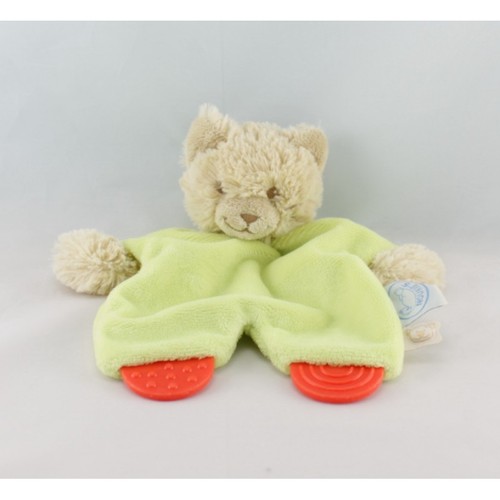 Doudou plat chat vert - , tifoo