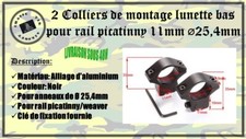 2 colliers de montage lunette