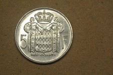 MONACO  SUPERBE   5 FRANCS ARGENT 1966