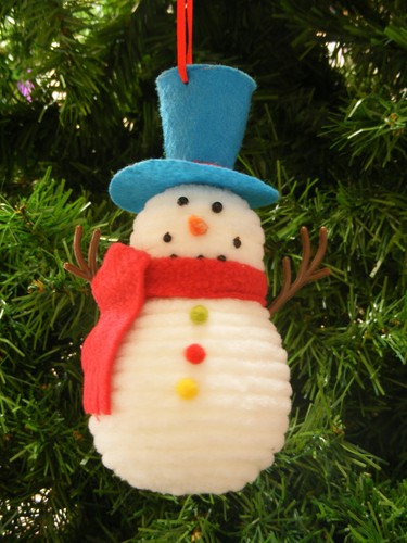 Snowman wearing scarf top - wearing, &