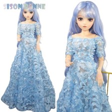 60cm BJD Doll SD Poupées + Maquillage Du Visage + Maquillage À La Main + Robe