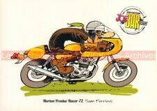 NORTON 750 Commando Racer 1972 : Carte Postale Moto Joe Bar Team Postcard #0555