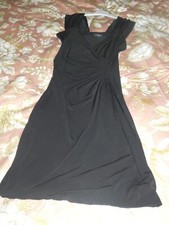 Robe HABILLEE Femme Taille 36 Noire EXTENSIBLE DECOLLETEE STYLE PORTEFEUILLE