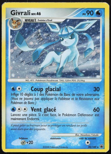 Carte pokémon givrali - givrali, 20/100