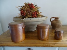 LOT DE 3 POTS  ANCIENS EN GRES