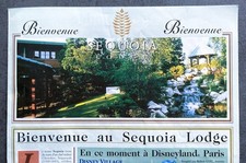 Disneyland Paris -Brochure bienvenue au Sequoia Lodge- 1996 RARE!
