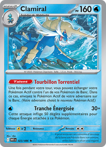 Carte pokémon clamiral - carte,