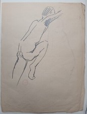 Maurice Le Scouëzec (1881-1940), Africain, dessin original, école de paris