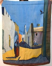 Tapisserie égyptienne tissée à la main à suspendre murale 4 pieds art populai...