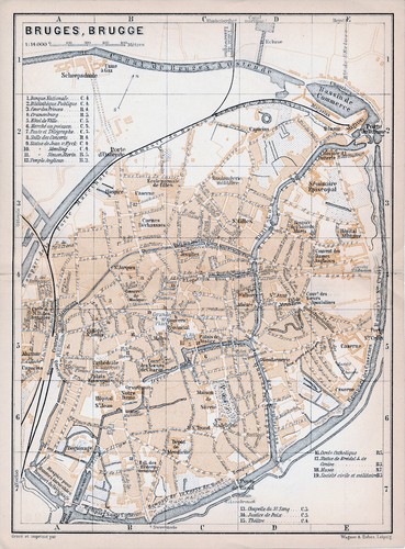 Bruges 1901 plan ville - pt.,