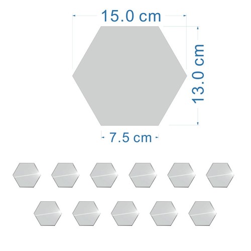 Miroir hexagonal géométrique