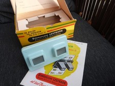 stereoscope lestrade Simplex Vert complet avec boite, mode d'emploi, diapo ...