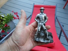  Ancien Briquet au Chasseur son Fusil son Chien Regule Métal Argenté a réarmer 