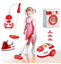 Jeu De Nettoyage Pour Enfants Set Aspirateur Machine À Laver Et Fer À Repasser
