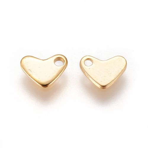 Breloques perles coeur - 10,