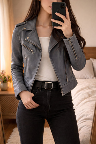 Perfecto schott cuir - perfecto, bleu