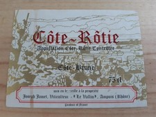 étiquette vin Côte Rôtie Cote Brune Jean Paul JAMET Rhone wine label Ampuis
