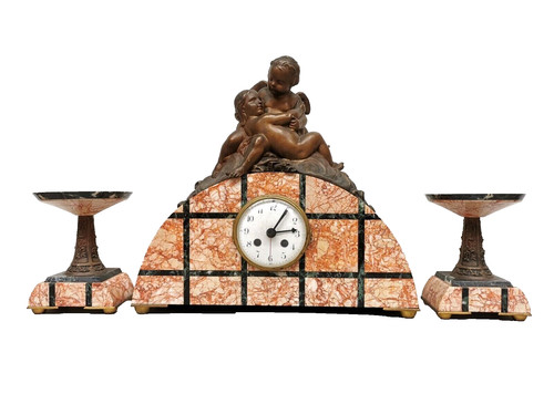 Ancienne pendule horloge - ancienne, en